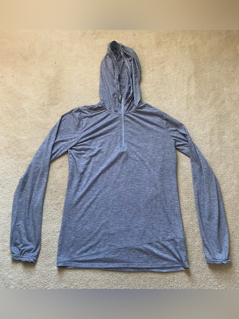 Horny Toad Women's Grey Swiftly Quarter Zip Hoodie With Back Pocket XS X-Small